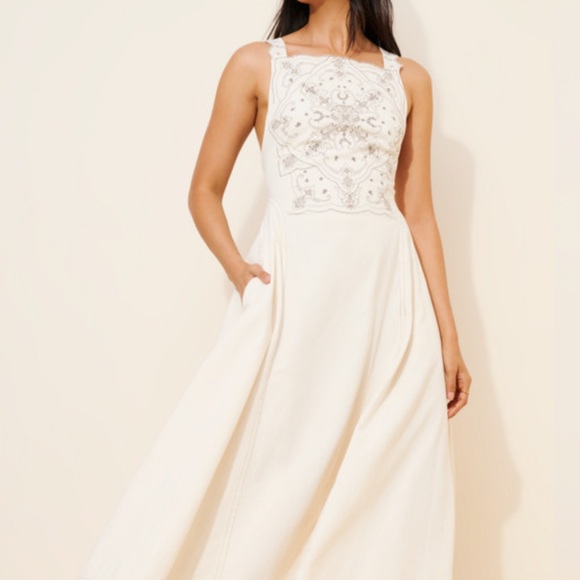 Free People Bali Vienna Embroidered Maxi Dress